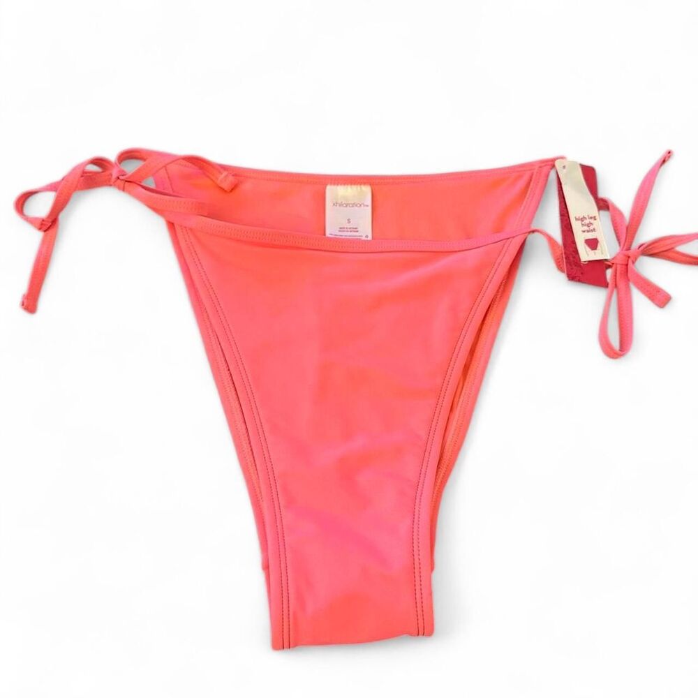 Xhilaration Coral Pink Bikini Bottoms High Waisted NWT Size S